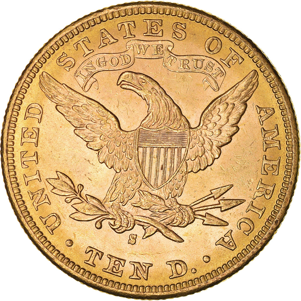 Moneda, Estados Unidos, Coronet Head, $10, Eagle, 1886, San Francisco, EBC, Oro