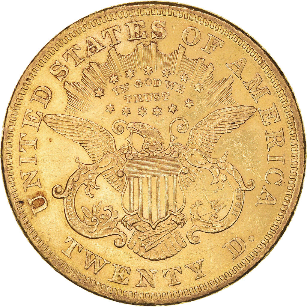 Moneta, USA, Liberty Head, $20, Double Eagle, 1873, U.S. Mint, Philadelphia