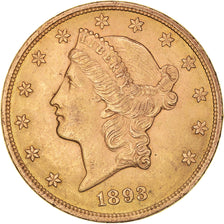 Monnaie, États-Unis, Liberty Head, $20, Double Eagle, 1893, U.S. Mint