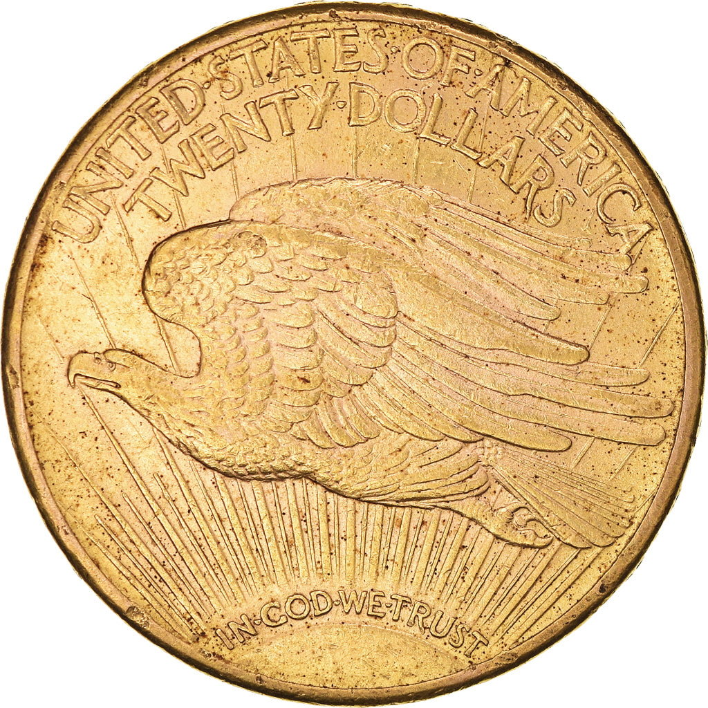 Coin, United States, Saint-Gaudens, $20, Double Eagle, 1914, U.S. Mint, Denver