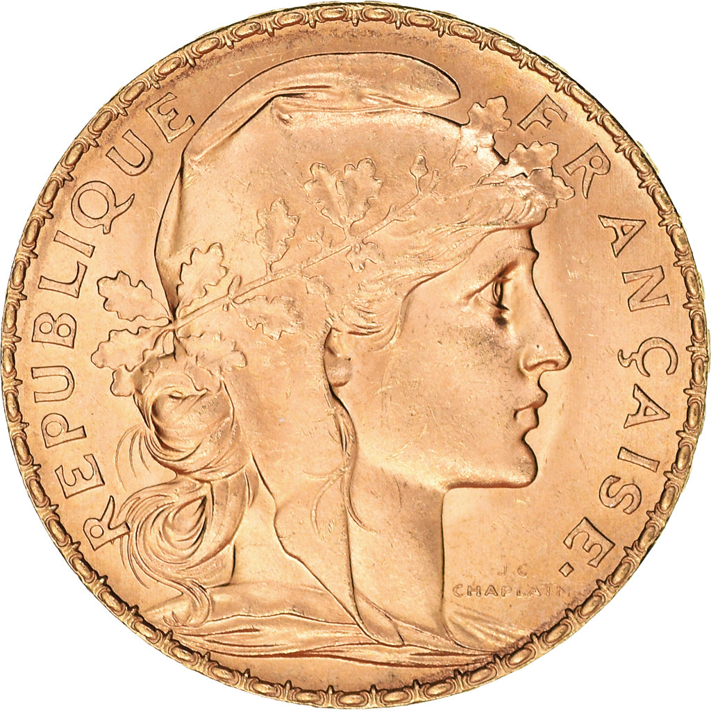 Moneta, Francia, Marianne, 20 Francs, 1914, Paris, SPL, Oro, KM:857