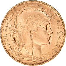 Moneta, Francia, Marianne, 20 Francs, 1914, Paris, SPL, Oro, KM:857