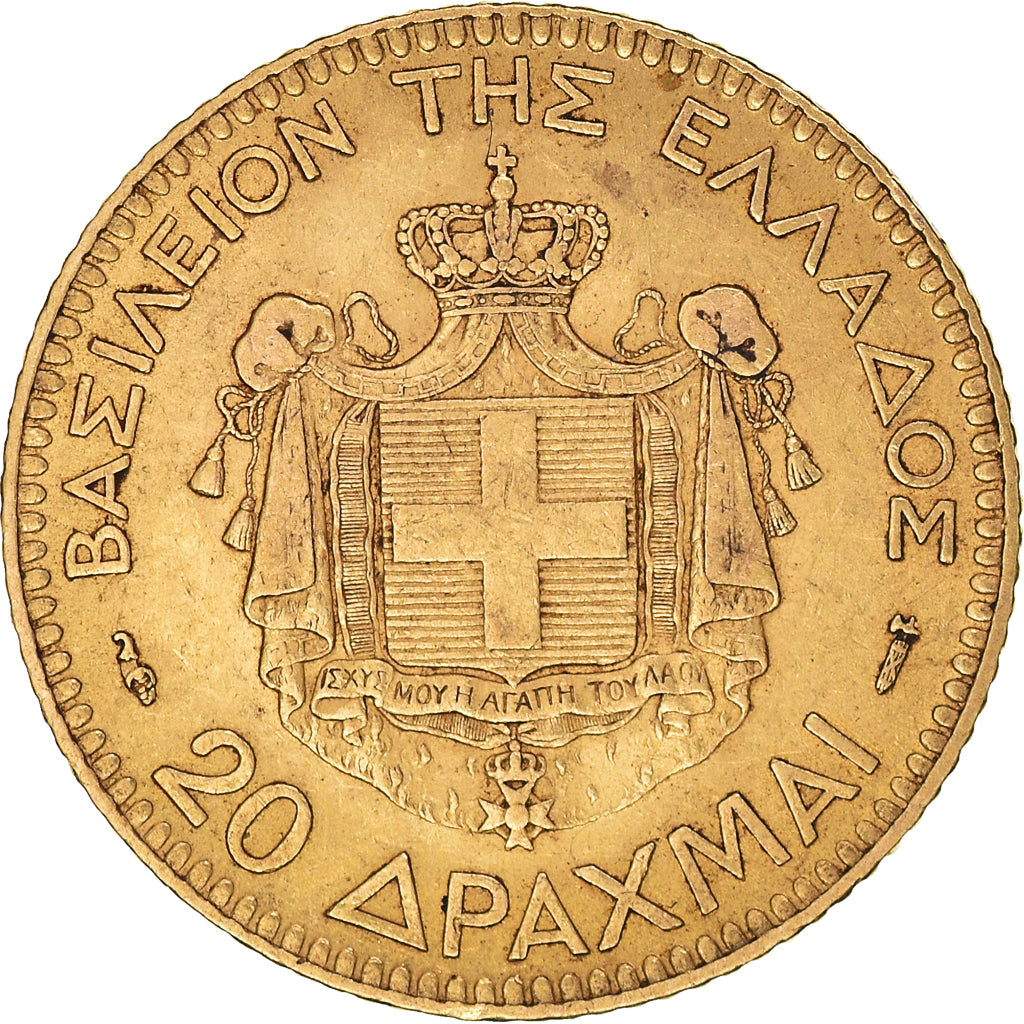 Münze, Griechenland, George I, 20 Drachmai, 1884, Paris, SS+, Gold, KM:56