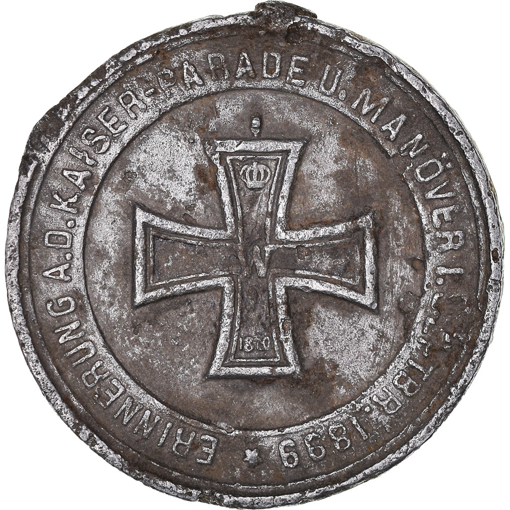 Germany, Medal, Wilhelm II, Erinnerung Kaiser Parade, 1899, VG(8-10), Aluminum