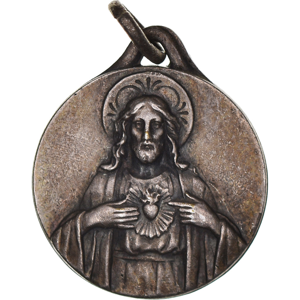 França, medalha, Le Coeur de Jésus, Crenças e religiões, AU(55-58), Bronze