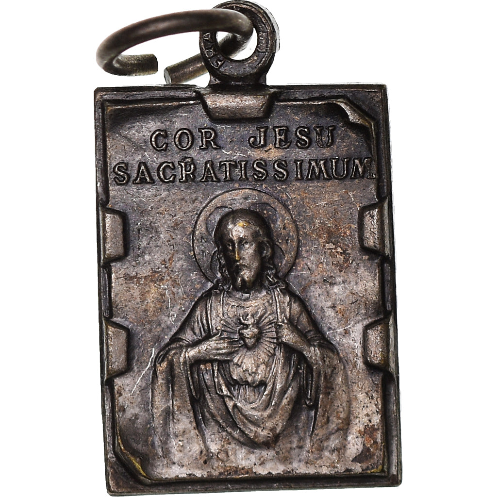 Frankrijk, Medaille, Sacré Coeur de Jésus, Religions & beliefs, PR, Silvered