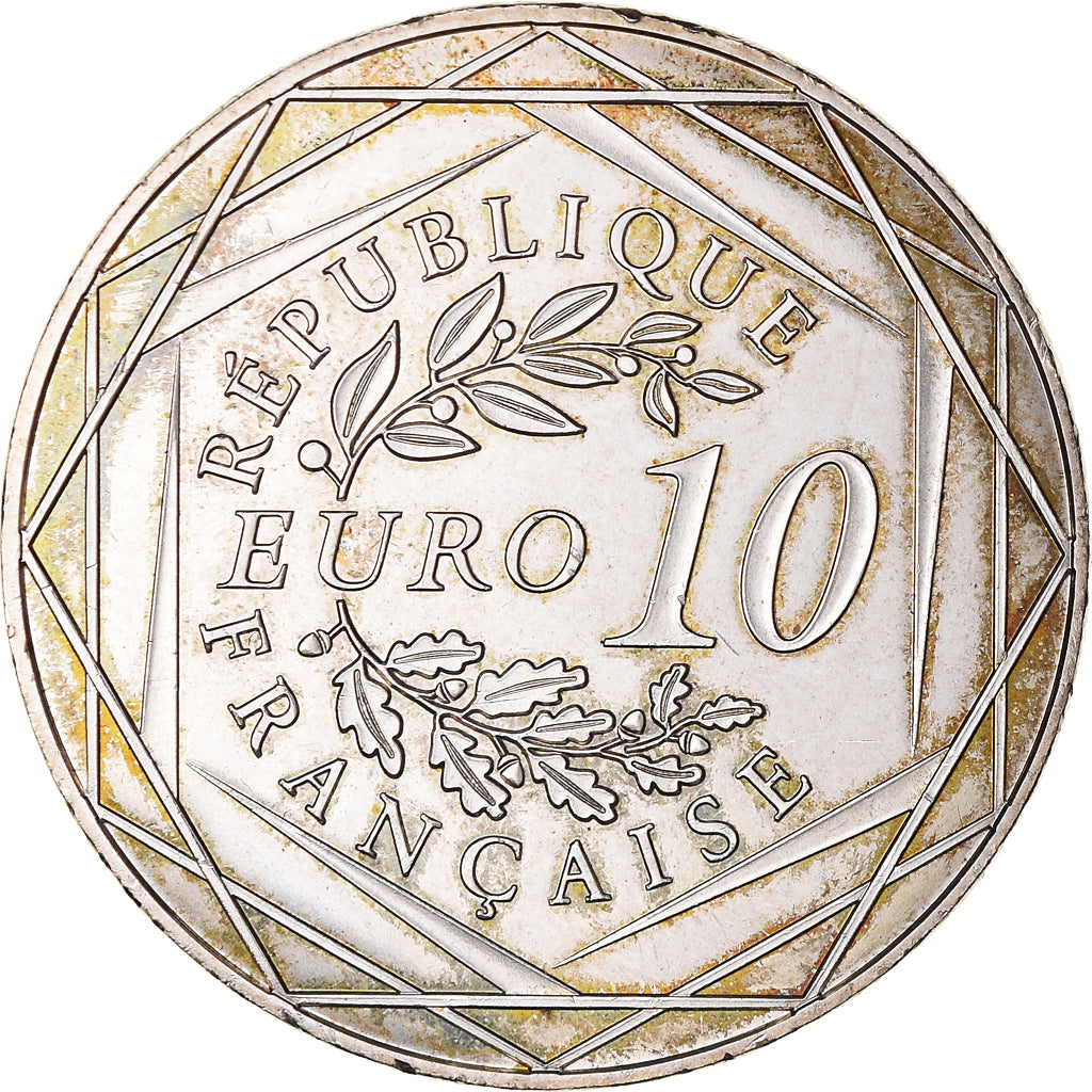 France, 10 Euro, Coq, 2016, AU(55-58), Silver, Gadoury:EU797