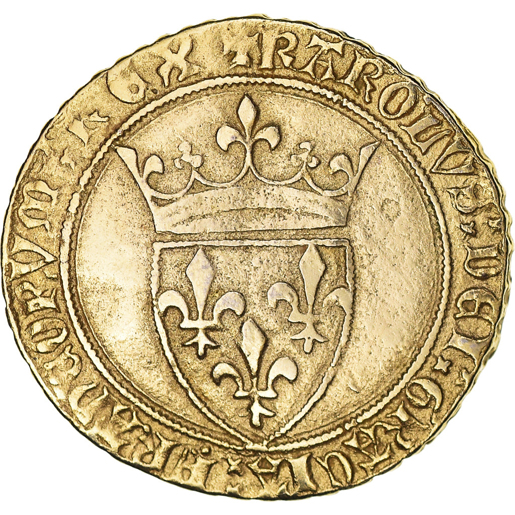 Francia, ficha, Reproduction, Ecu d'Or Charles VI, History, BB+, Gilt Metal