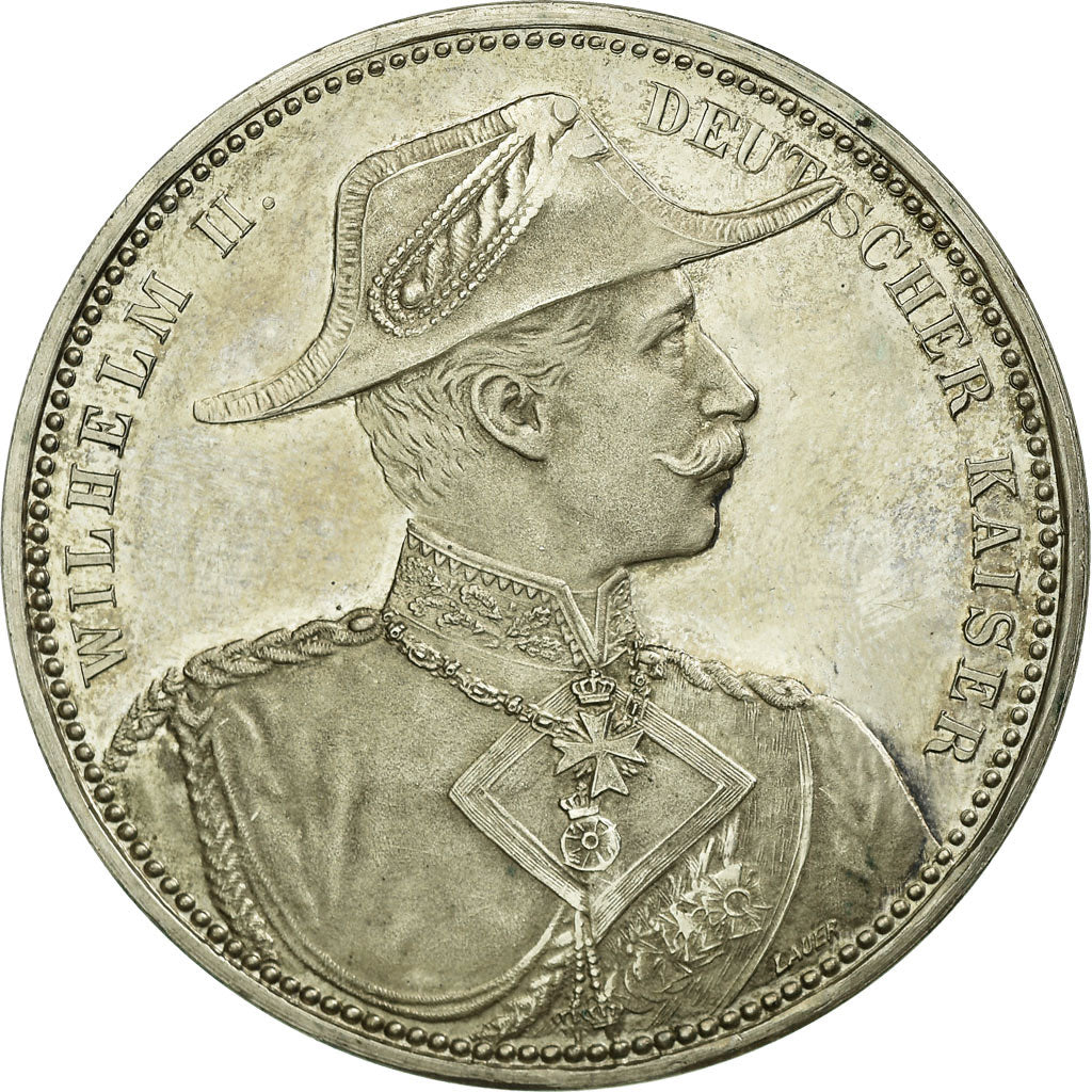 Germany, Medal, Bridge Grünthal Railway Heide in Neumunster, Railway, 1895