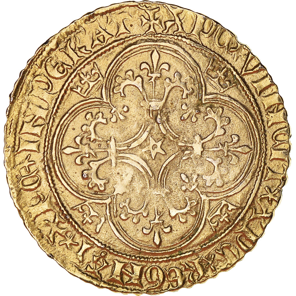 France, Jeton, Reproduction, Ecu d'Or Charles VI, History, SUP, Gilt Metal