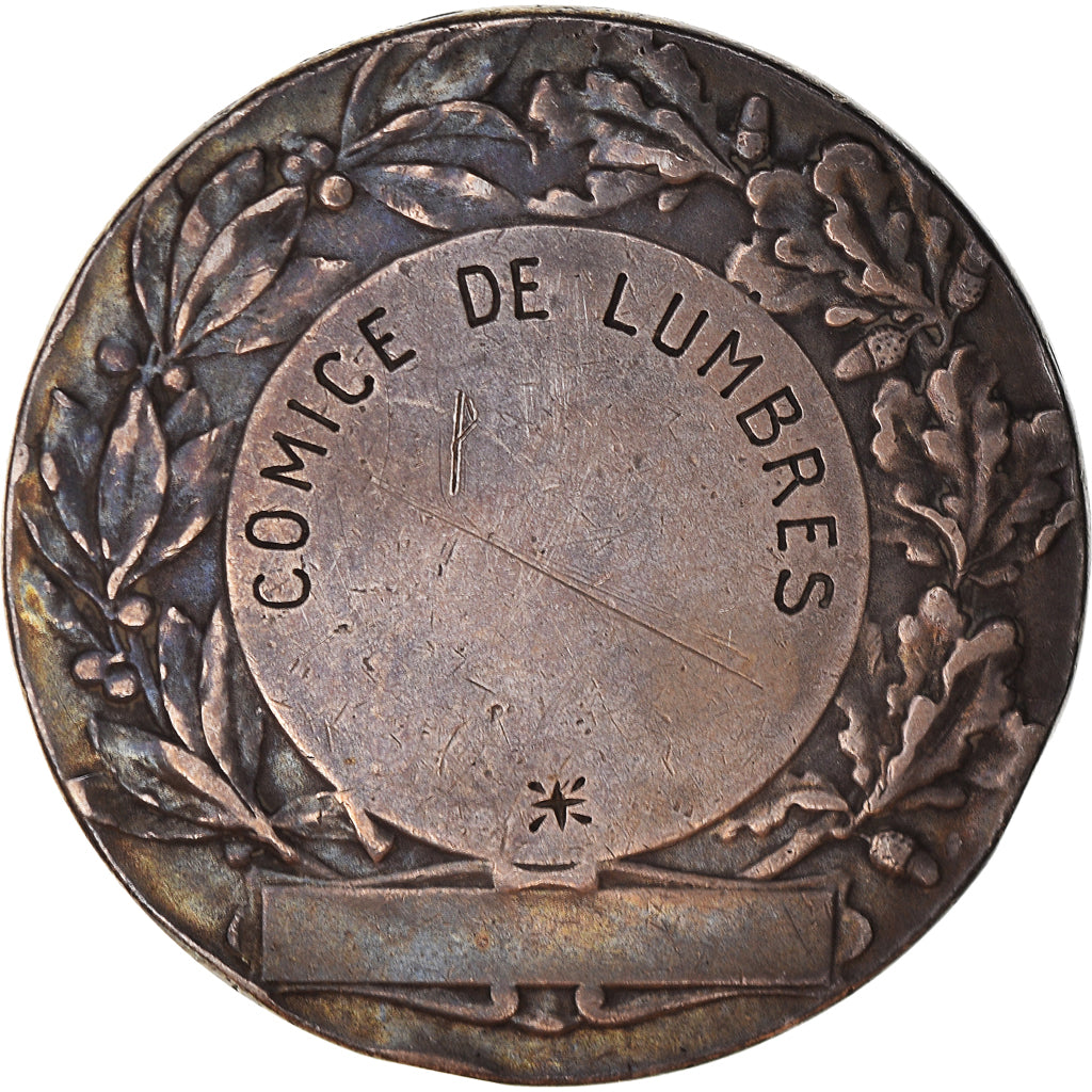 France, Medal, Comice de Lumbres, Agriculture, Rivet, AU(50-53), Silver