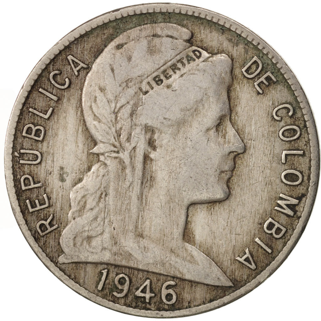 Colombia, 5 Centavos, 1946, EF(40-45), Copper-nickel, KM:199