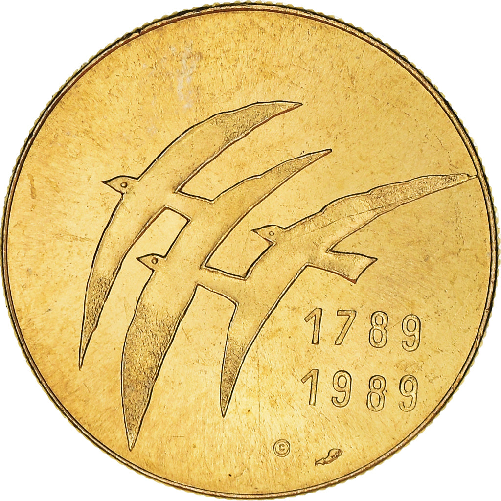France, Medal, Révolution Française, Serment du Jeu de Paume, History, 1989