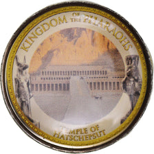 Coin, Egypt, Temple of Hatschepsut, Pound, 2010/AH1431, Colorized, MS(65-70)