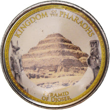 Coin, Egypt, Pyramid of Djoser, Pound, 2010/AH1431, Colorized, MS(65-70)