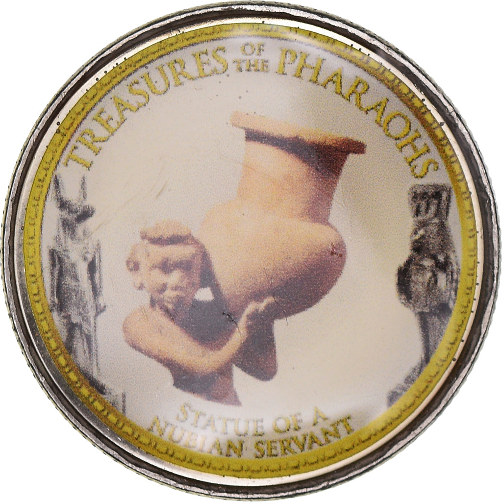 Coin, Egypt, Statue of a Nubian Servant, Pound, 2010/AH1431, Colorized