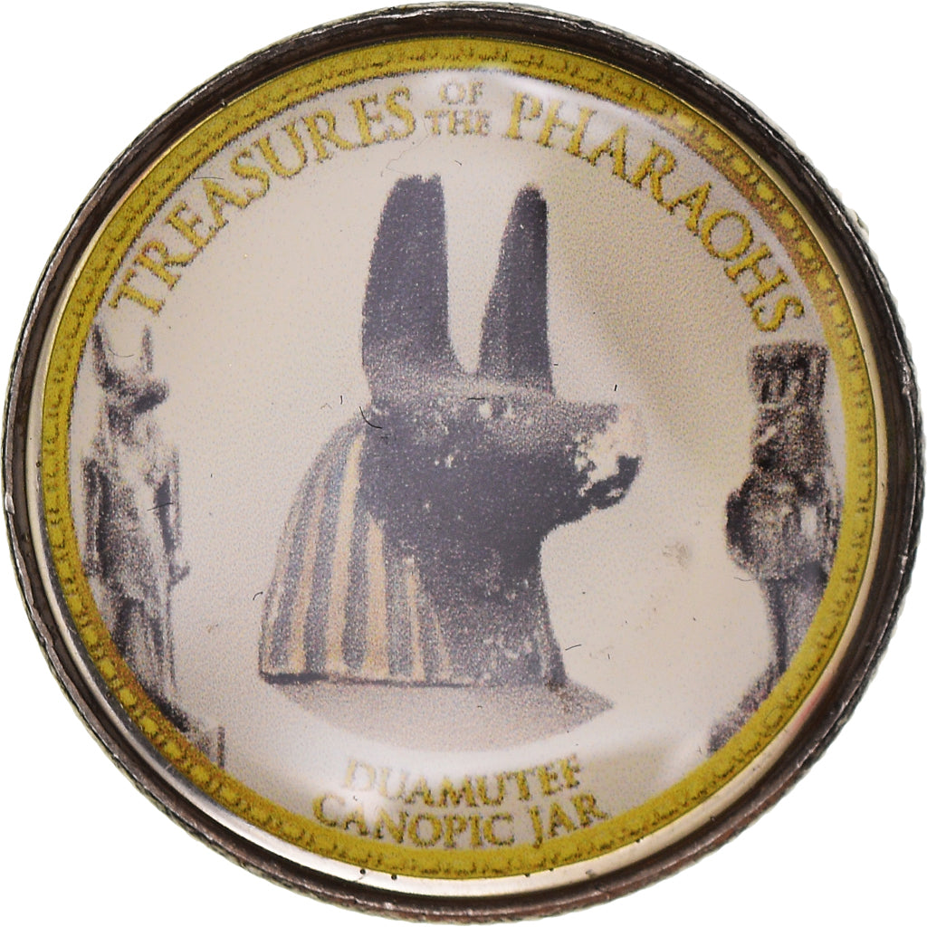 Moeda, Egito, Duamutef canopic jar, Pound, 2010/AH1431, Colorized, MS(65-70)