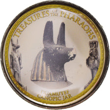 Moeda, Egito, Duamutef canopic jar, Pound, 2010/AH1431, Colorized, MS(65-70)