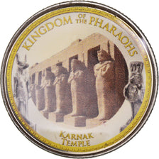 Moeda, Egito, Karnak Temple, Pound, 2008/AH1429, Colorized, MS(65-70)