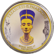 Coin, Egypt, Iconic bust of Nefertiti, Pound, 2008/AH1429, Colorized, MS(65-70)