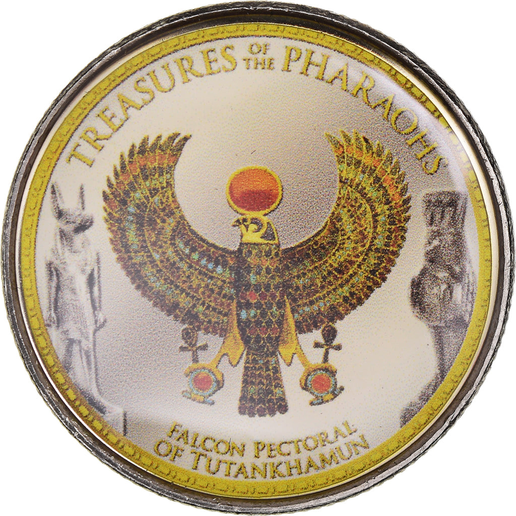 Moneta, Egitto, Falcon pectoral of Tutankhamun, Pound, 2008/AH1429, Colorized