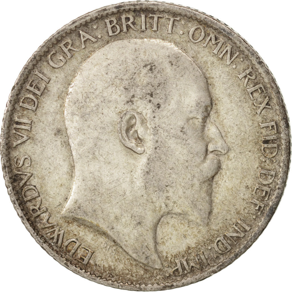 Great Britain, Edward VII, 6 Pence, 1910, EF(40-45), Silver, KM:799