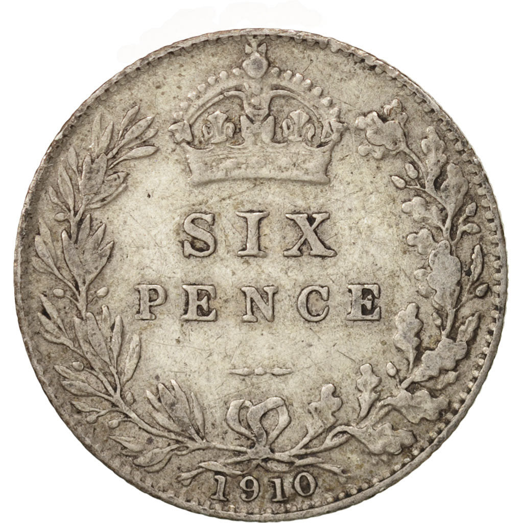 Great Britain, Edward VII, 6 Pence, 1910, EF(40-45), Silver, KM:799