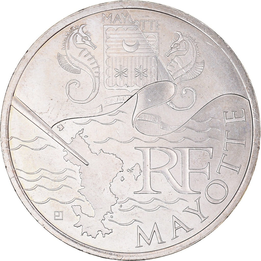 France, 10 Euro, Mayotte, Euros des régions, 2011, SPL, Argent