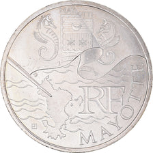 France, 10 Euro, Mayotte, Euros des régions, 2011, SPL, Argent