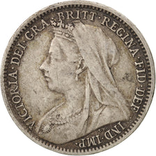 Gran Bretaña, Victoria, 3 Pence, 1897, MBC, Plata, KM:777