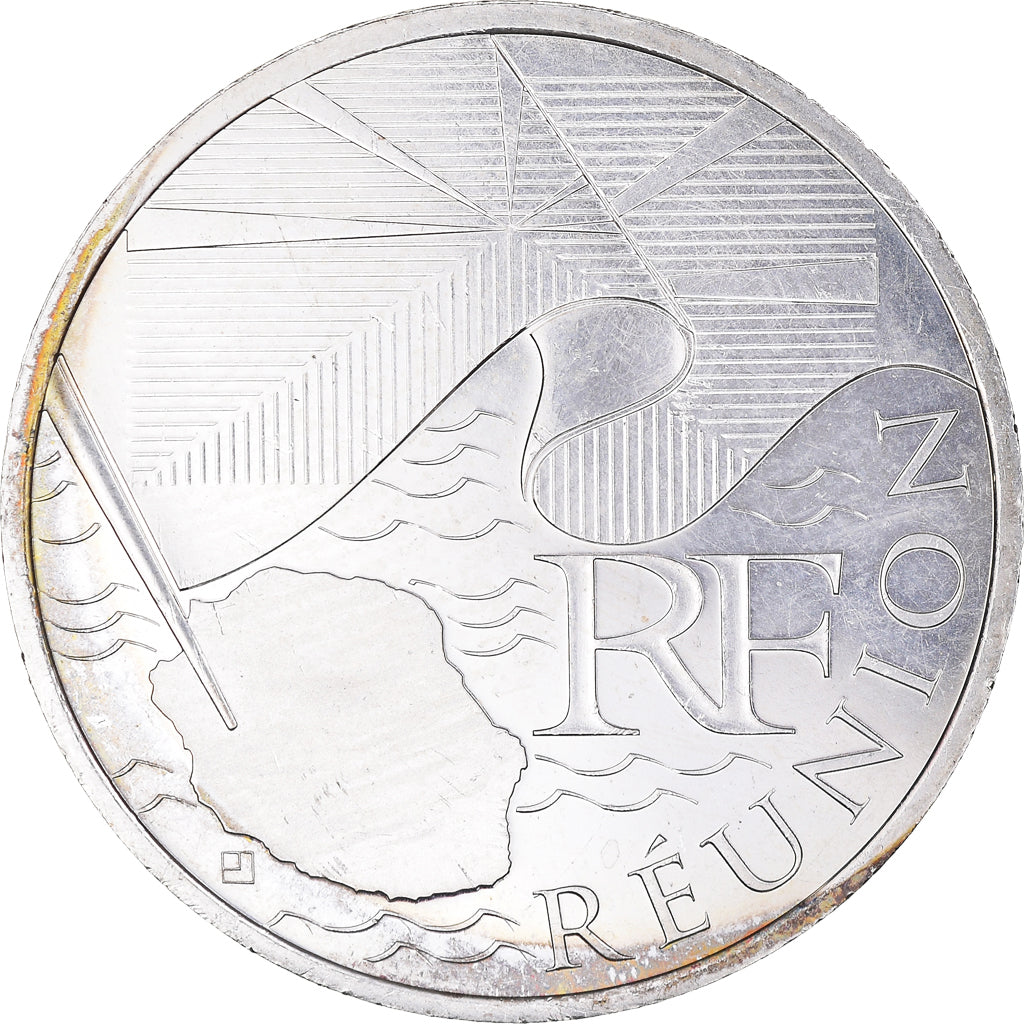 France, 10 Euro, Euros des régions, 2010, Réunion, MS(64), Silver