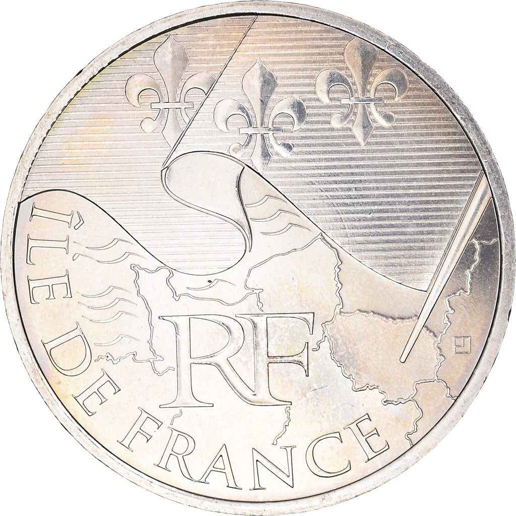 Francia, 10 Euro, Ile de France, Euros des régions, 2011, Paris, SPL+, Argento