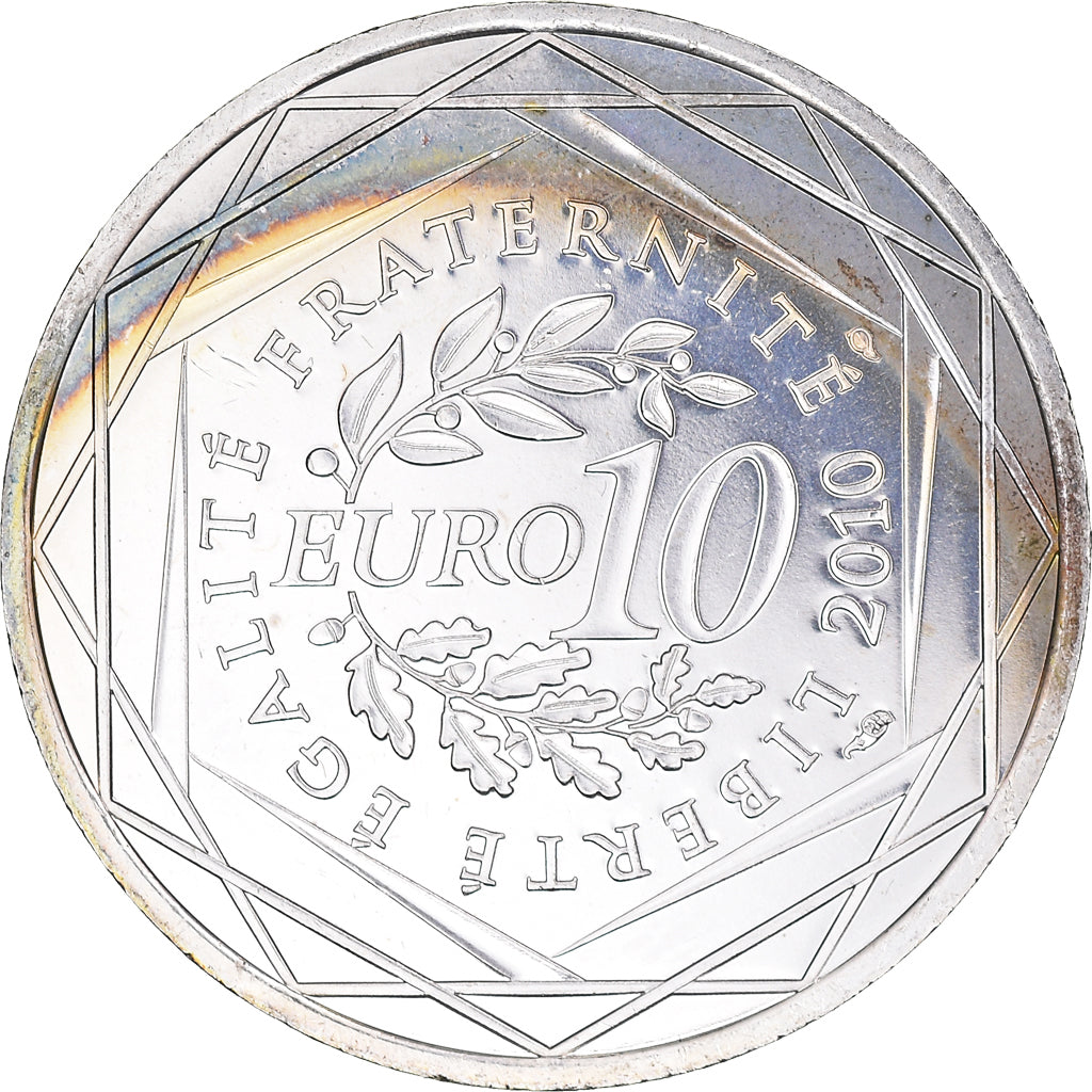 France, 10 Euro, Guyane, Euros des régions, 2010, Paris, SPL, Argent, KM:1654