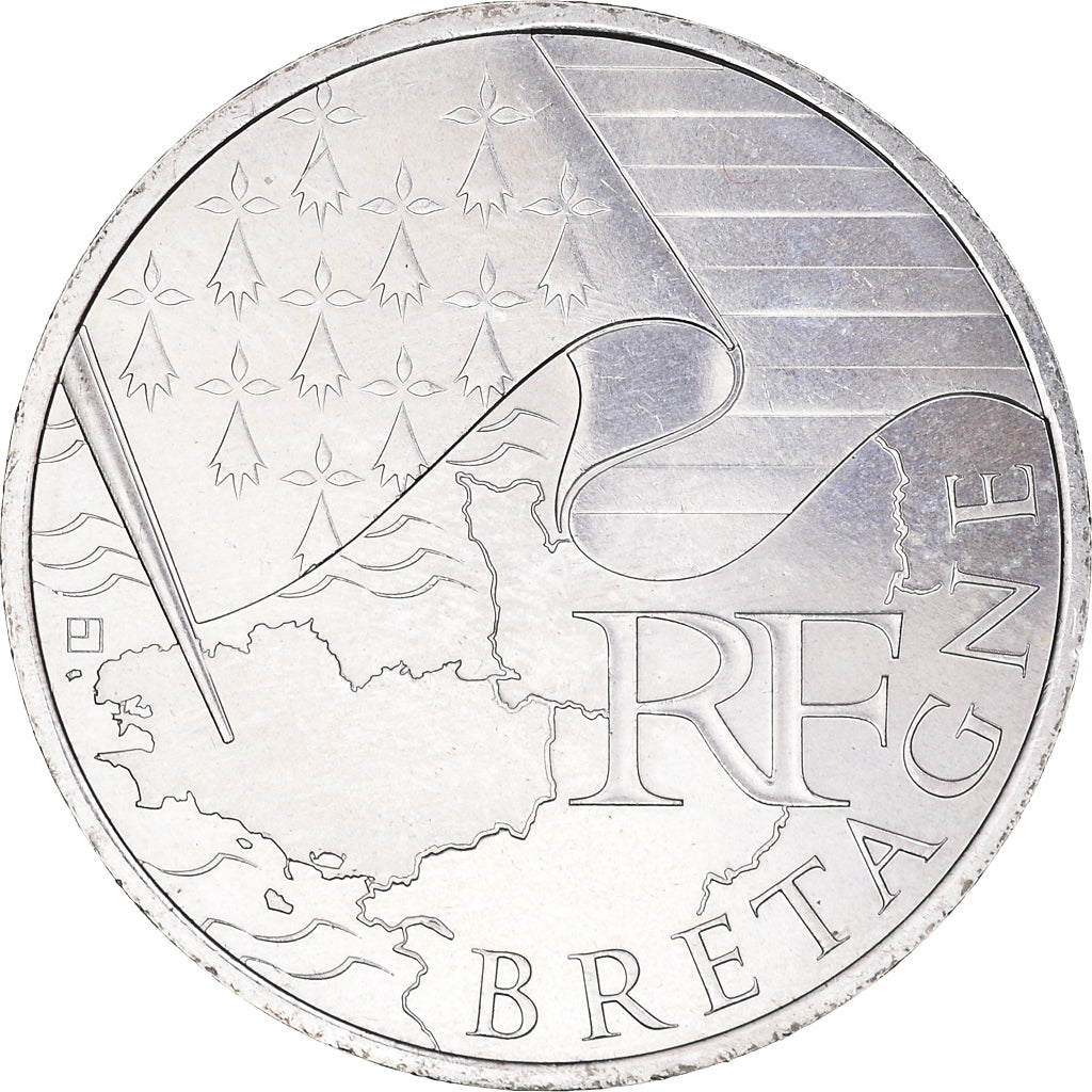 Francia, 10 Euro, Bretagne, Euros des régions, 2010, Paris, SPL, Argento
