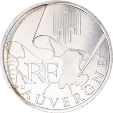 Francja, 10 Euro, Auvergne, Euros des régions, 2010, MS(60-62), Srebro
