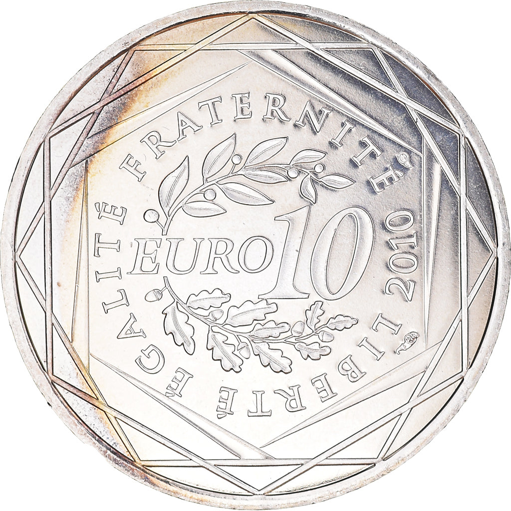 Francia, 10 Euro, Bourgogne, Euros des régions, 2010, Paris, SC+, Plata