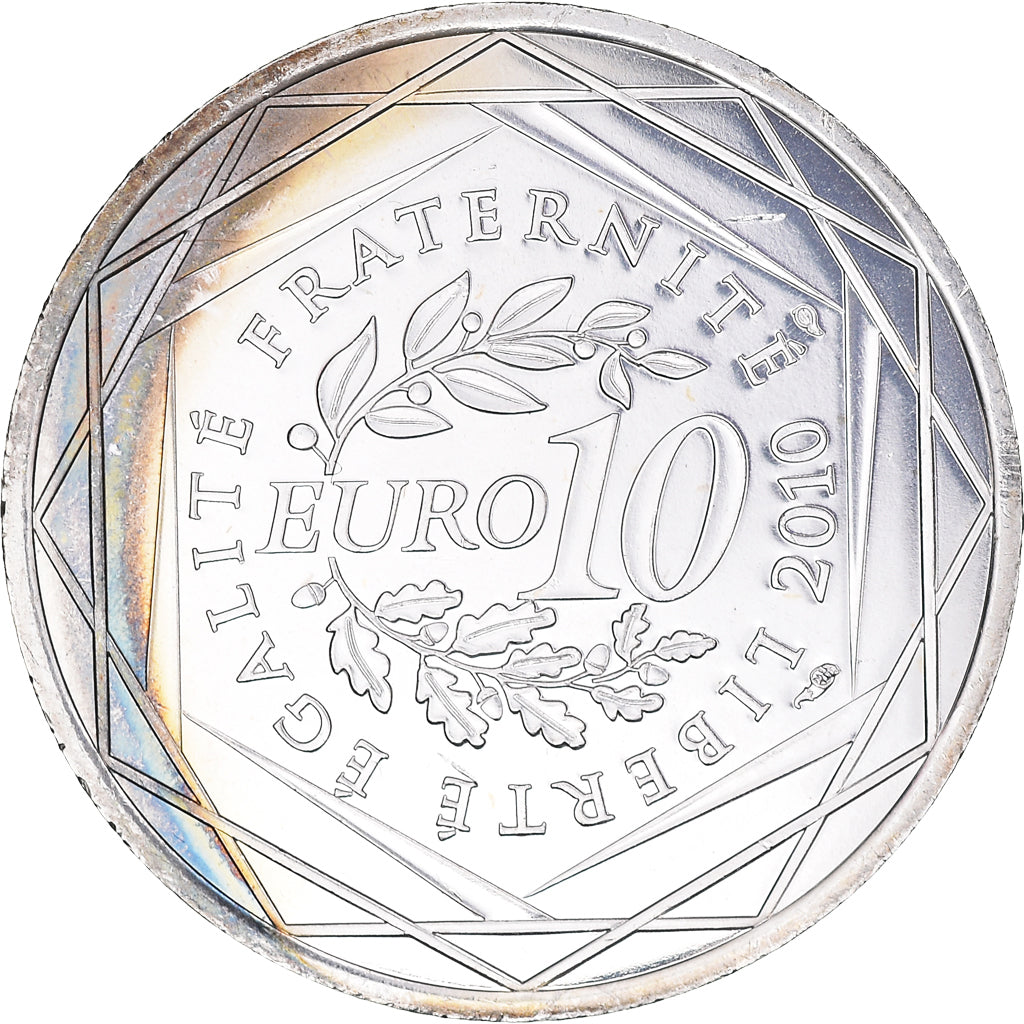 France, 10 Euro, Corse, Euros des régions, 2010, MS(60-62), Silver