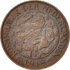 Netherlands, Wilhelmina I, Cent, 1918, AU(50-53), Bronze, KM:152