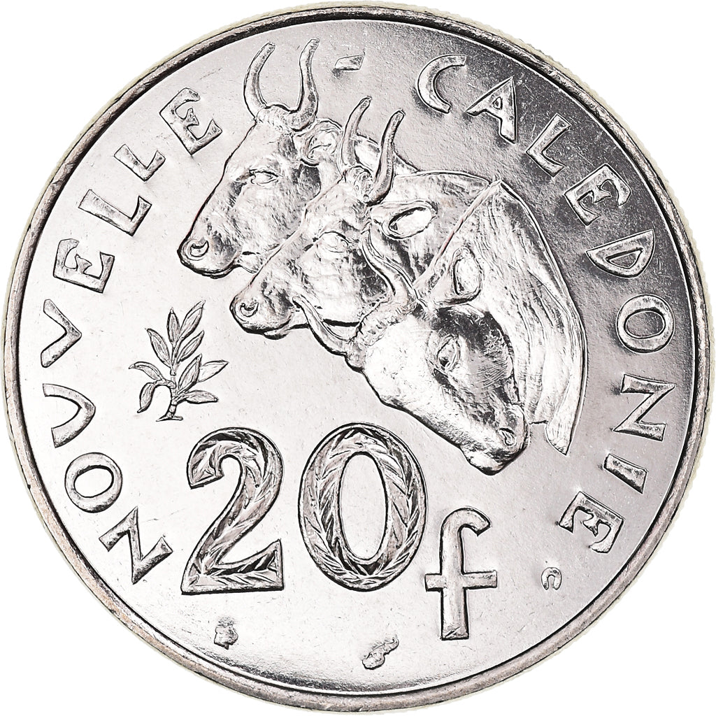 Coin, New Caledonia, 20 Francs, 2001, Paris, MS(65-70), Nickel, KM:12