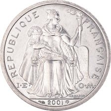 Coin, New Caledonia, 2 Francs, 2001, Paris, MS(65-70), Aluminum, KM:14