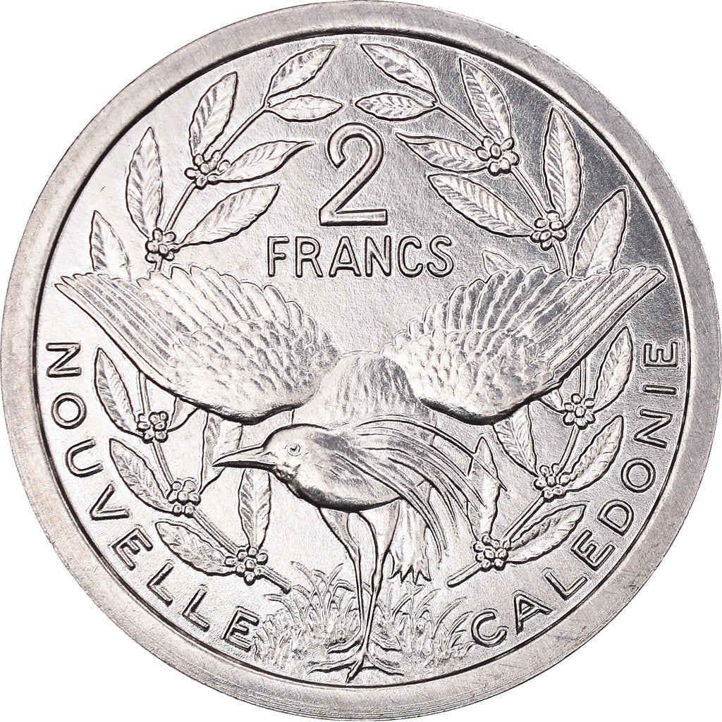 Coin, New Caledonia, 2 Francs, 2001, Paris, MS(65-70), Aluminum, KM:14