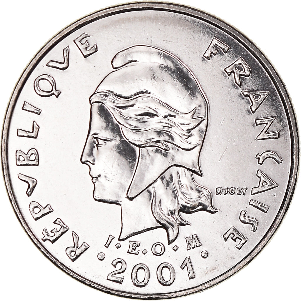 Coin, New Caledonia, 10 Francs, 2001, Paris, MS(65-70), Nickel, KM:11