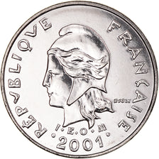 Coin, New Caledonia, 10 Francs, 2001, Paris, MS(65-70), Nickel, KM:11