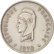 FRENCH AFARS & ISSAS, 50 Francs, 1970, Paris, AU(50-53), Copper-nickel, KM:18