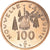 Moeda, Nova Caledónia, 100 Francs, 2001, Paris, MS(65-70), Níquel-Bronze