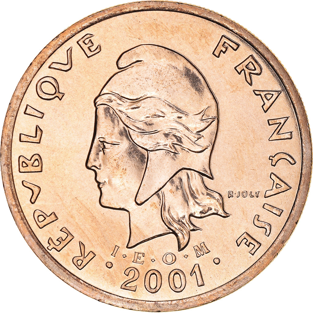 Coin, New Caledonia, 100 Francs, 2001, Paris, MS(65-70), Nickel-Bronze, KM:15