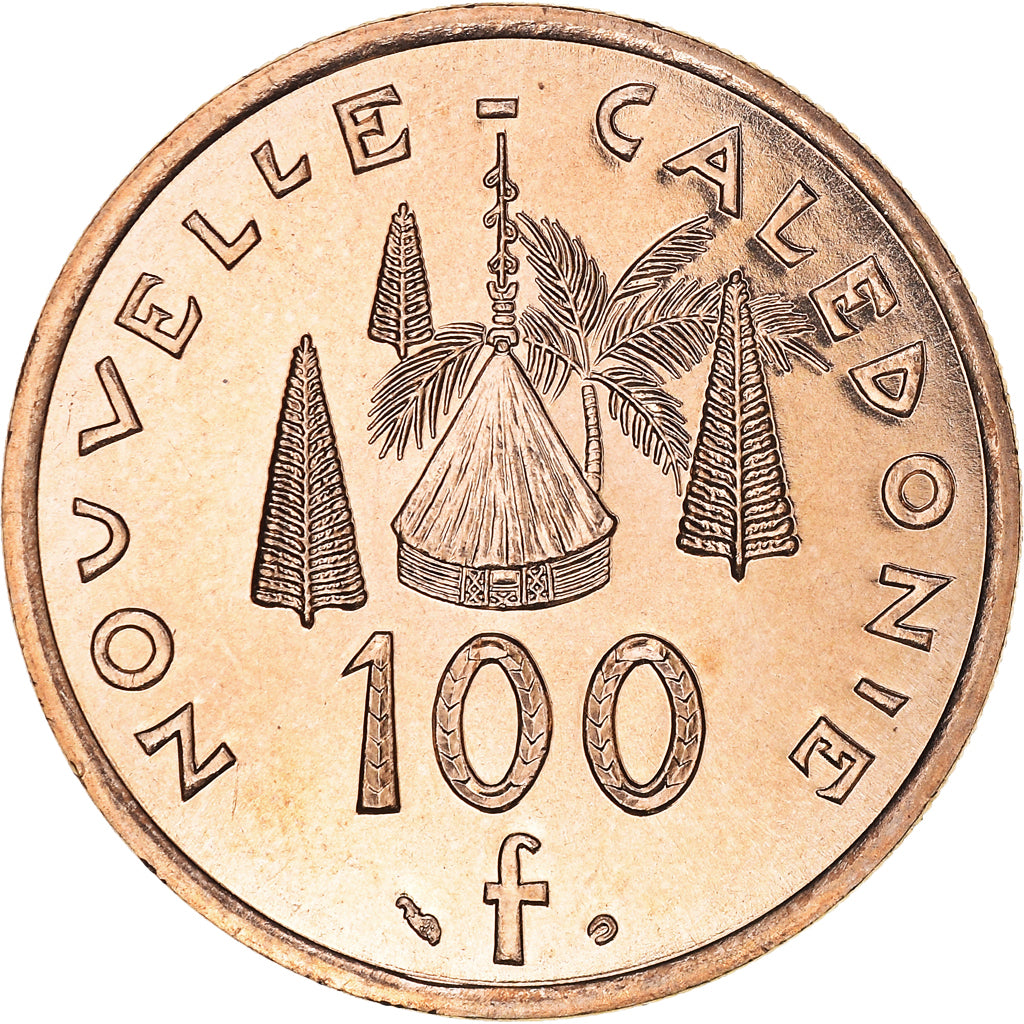 Coin, New Caledonia, 100 Francs, 2001, Paris, MS(65-70), Nickel-Bronze, KM:15