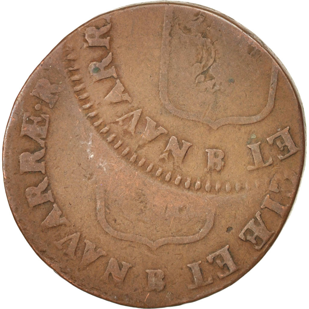 Francia, Louis XVI, Sol ou sou, Double Strike, Rouen, MB, Rame, Gadoury:350
