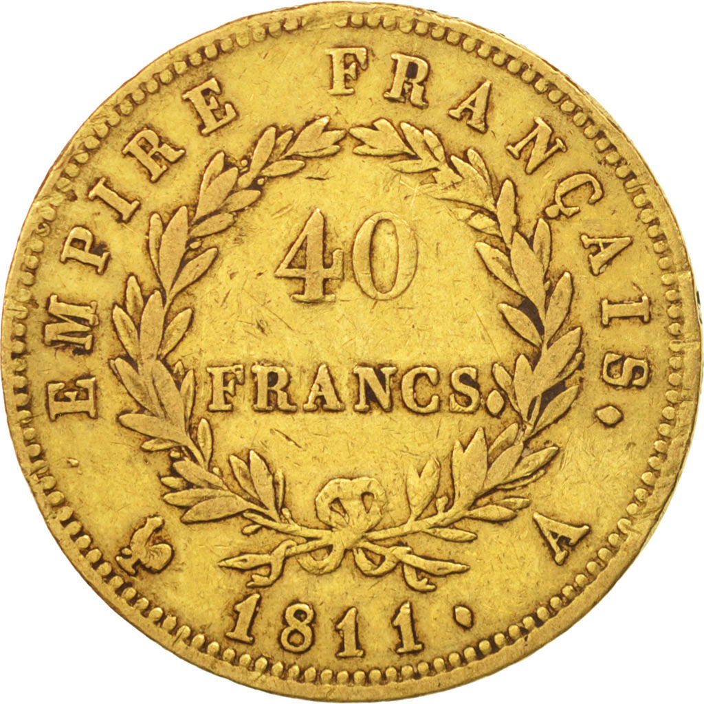 Frankreich, Napoléon I, 40 Francs, 1811, Paris, S+, Gold, KM:696.1, Gadoury1084