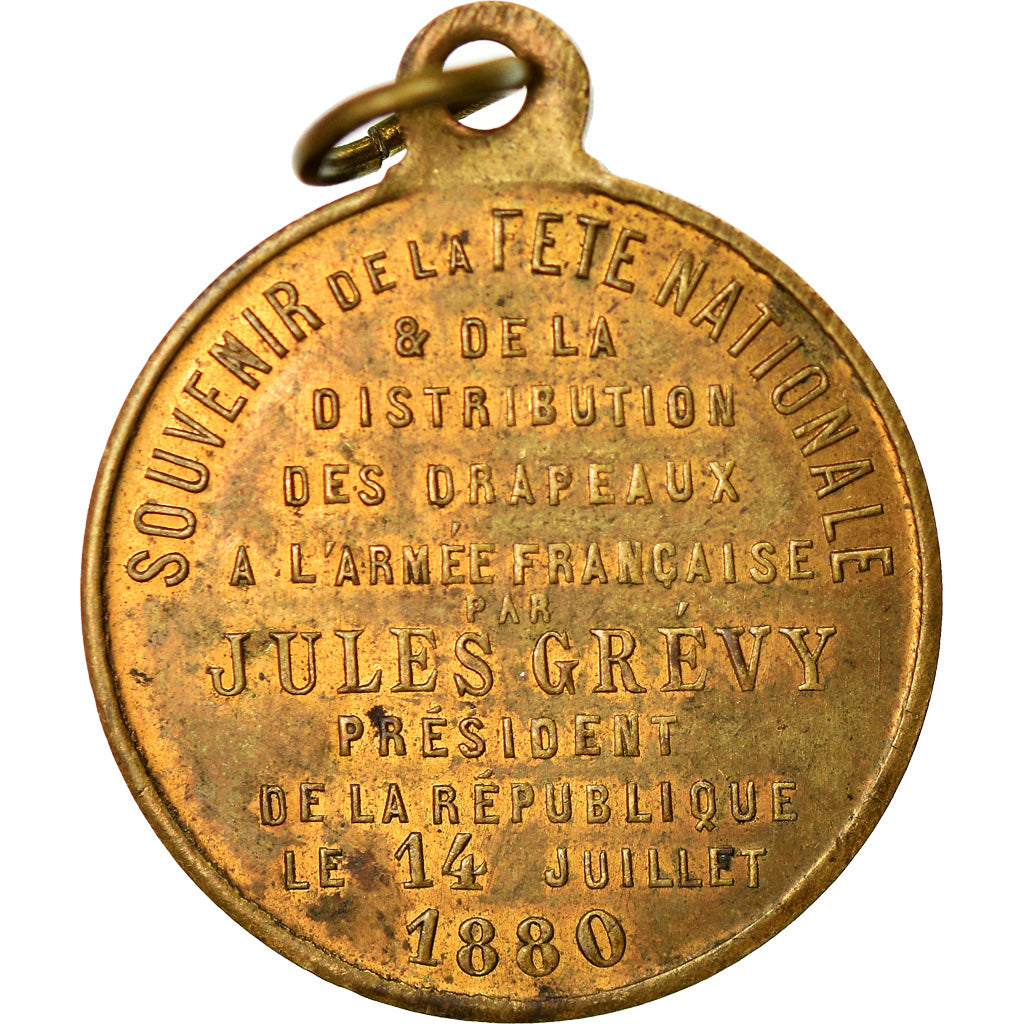 France, Token, Fête Nationale, Distribution des Drapeaux par Jules Grévy